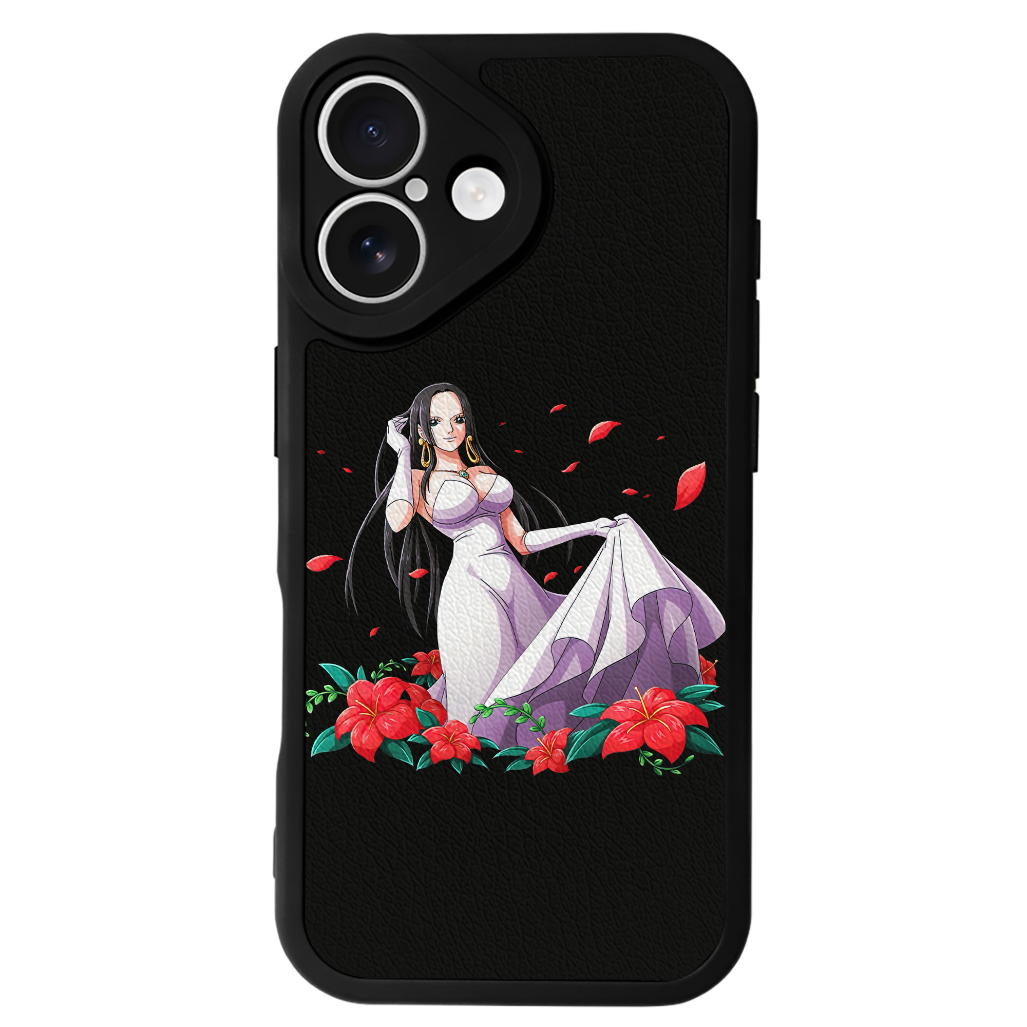 （画像用） ワンピース ボア・ハンコック ONE PIECE Boa·Hancock 【iPhone 16シリーズ対応】シリコンスマホケース（レザー調） 材質：シリコン